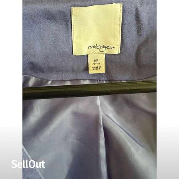Halogen Women's Blazer Jacket 8P Petite Deep Purple 3/4 Sleeve - Picture 6 of 6